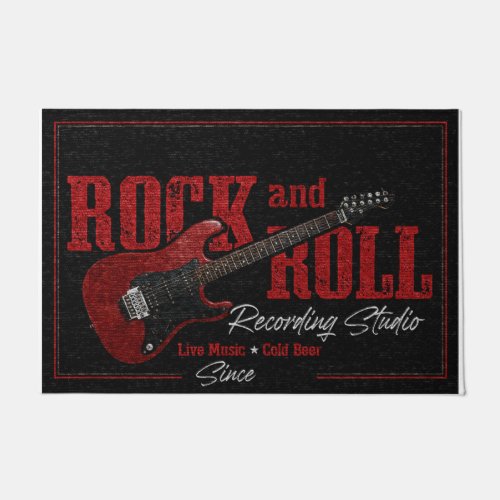 Electric Guitar Rock And Roll Customized Doormat