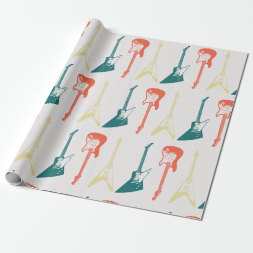 Electric Guitar Rock and Roll Rockstar Wrapping Paper