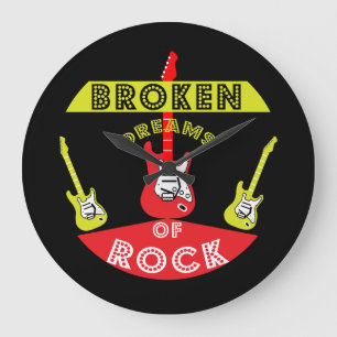 Electric Guitar Rock Dreams Rock Music Bath To Large Clock