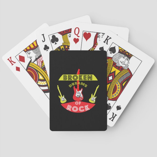 Electric Guitar Rock Dreams | Rock | Music Bath To Poker Cards (Back)