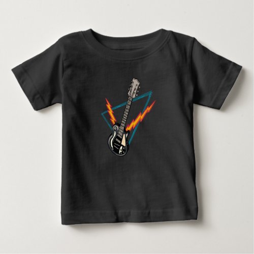 Electric Guitar Rock Guitarist Musician Baby T_Shirt