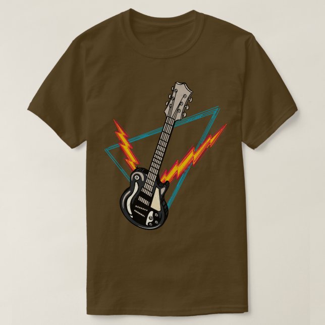 Electric Guitar Rock Guitarist Musician  T-Shirt (Design Front)