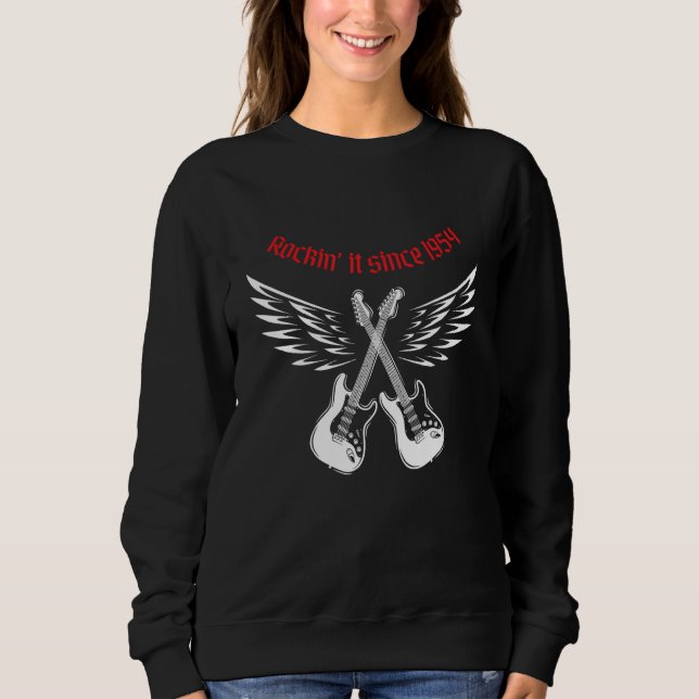Electric guitar Rock Hard guitarist guitar born in Sweatshirt (Front)