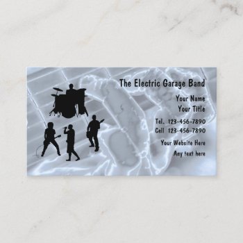 Electric Guitar Rock Music Business Cards by Luckyturtle at Zazzle