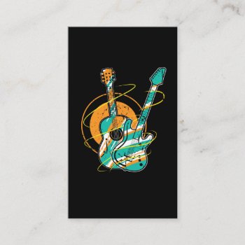 Electric Guitar Rock Musician Guitarist Player Business Card by Designer_Store_Ger at Zazzle