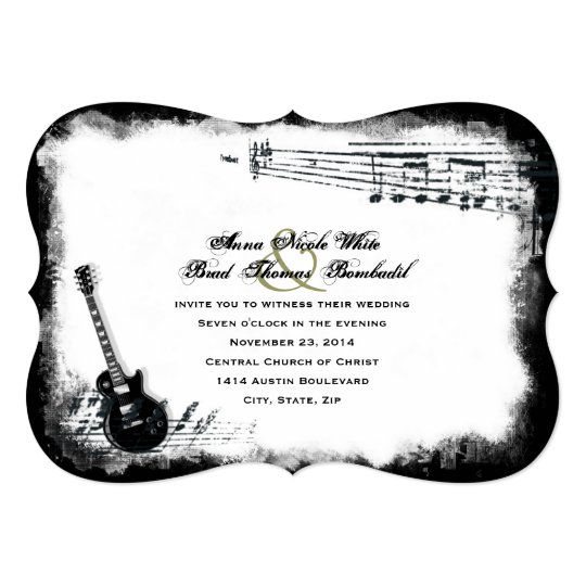 Guitar Wedding Invitations 3