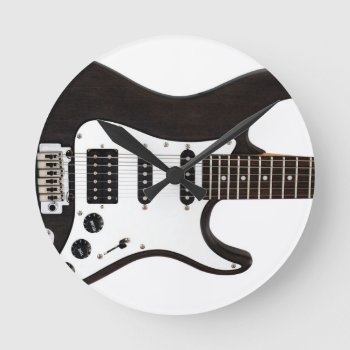 Electric Guitar Round Clock by The_Everything_Store at Zazzle