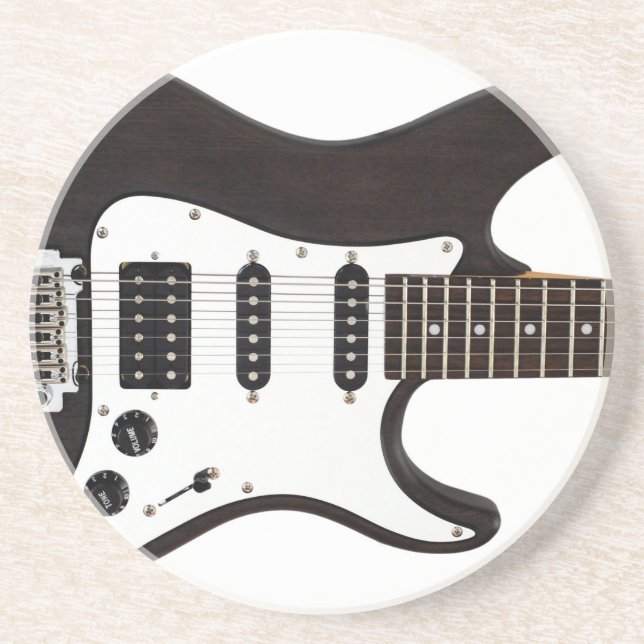 Electric Guitar Sandstone Coaster (Front)