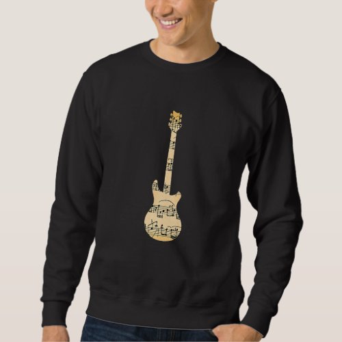 Electric Guitar Sheet Music Sweatshirt