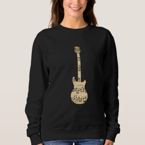 Electric Guitar Sheet Music Sweatshirt