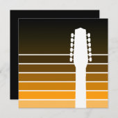 electric guitar silhouette : amber fade (Front/Back)