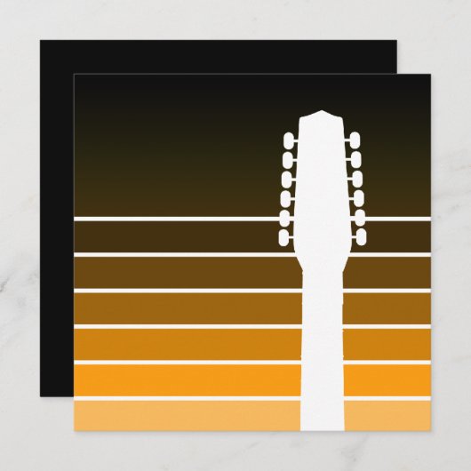 electric guitar silhouette : amber fade (Front/Back)