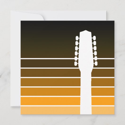 electric guitar silhouette : amber fade (Front)