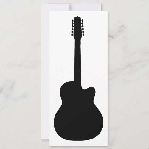 electric guitar silhouette invitation