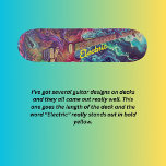Electric guitar skateboard<br><div class="desc">This is part of a series of designs around electric guitars, and there is a lot going on in these designs, some are more abstract while others have a more psychedelic look and some have a combination of both. These designs were originally created as tattoo designs before I realized how...</div>
