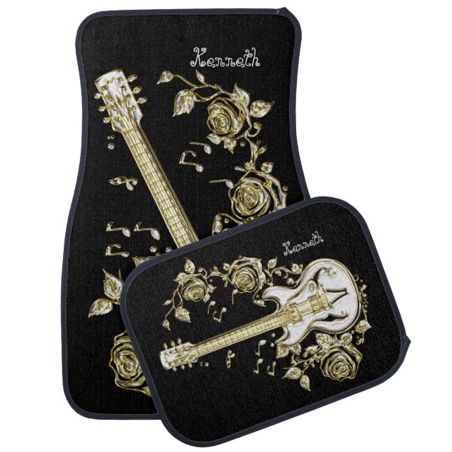 Electric Guitar Sparks Musical Vibes Car Floor Mat (Set)
