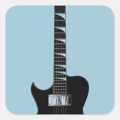 Electric Guitar Square Sticker