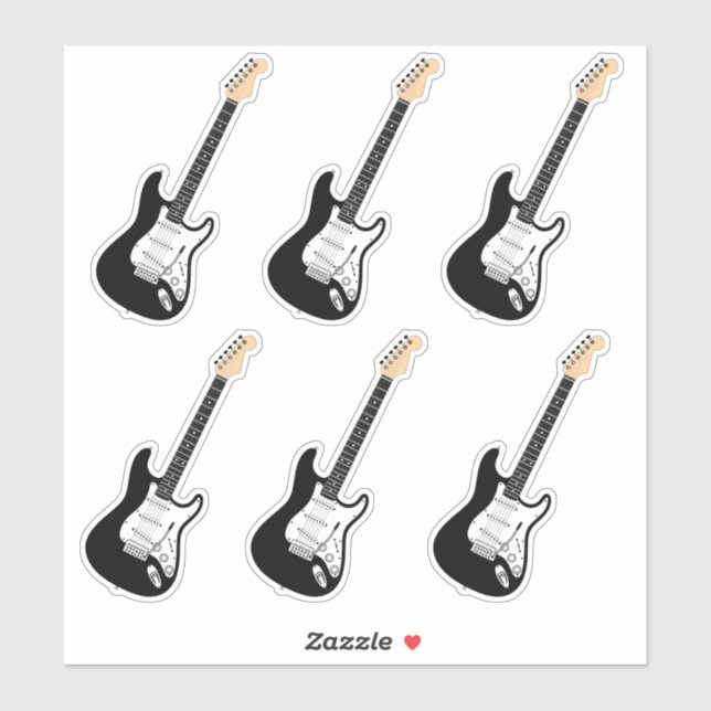 Electric Guitar Stickers (Sheet)