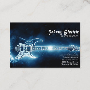 Electric Guitar Teacher Business Card