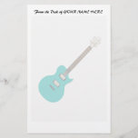 electric guitar teal.png stationery