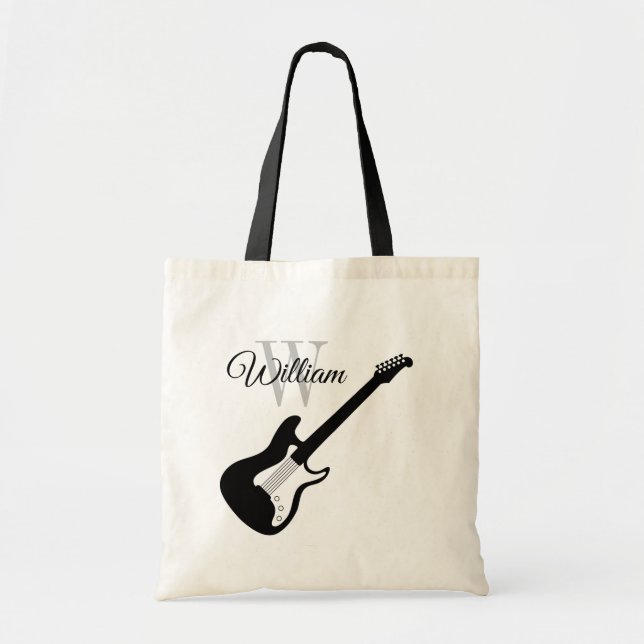 Electric guitar tote bag for teacher and student (Front)