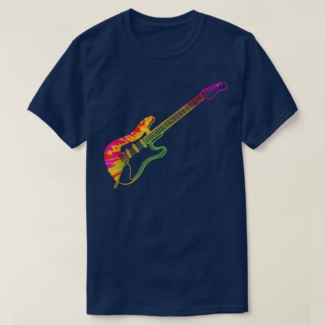 Electric Guitar Vintage Style  T-Shirt (Design Front)