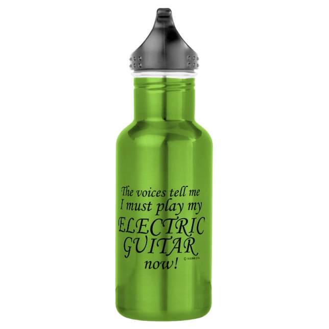 Electric Guitar Voices Say Must Play Stainless Steel Water Bottle (Right)
