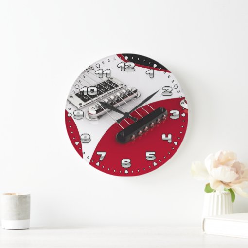 Electric Guitar Wall Clock Zazzle