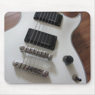 Electric Guitar - White Mouse Pad