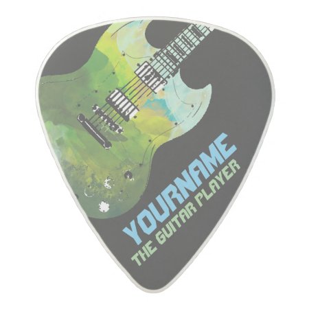 Electric-guitar With Your Name & The Band, Acetal Guitar Pick