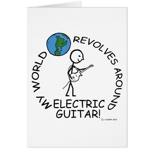 Electric Guitar - World Revolves Around Cards (Front)