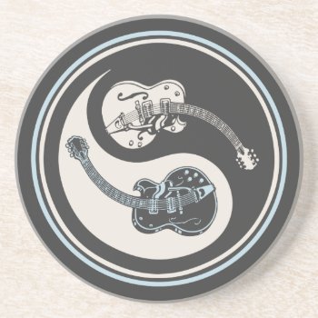 Electric Guitar Yang Coaster by kbilltv at Zazzle