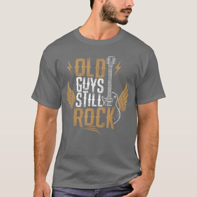 Electric Guitarhemed Old Guys Still Rock girl vint T-Shirt (Front)