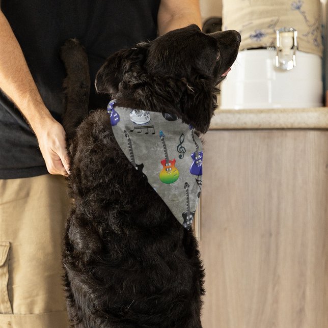 Electric Guitars And Music Notes Bandana (Creator Uploaded)