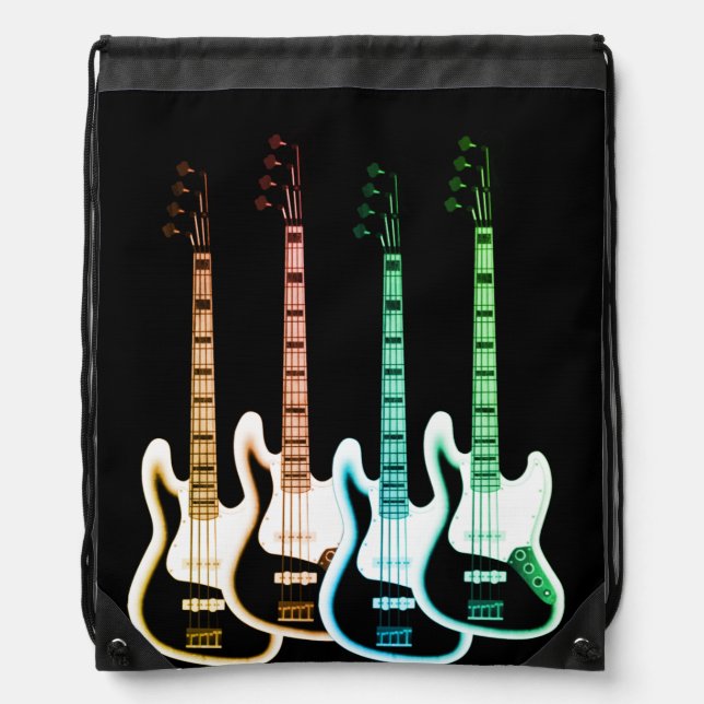 Electric Guitars Drawstring Bag (Front)