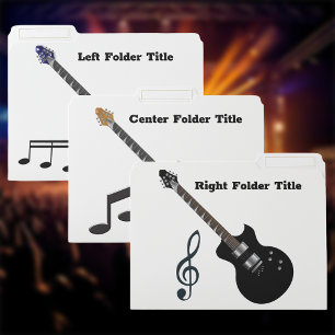 Electric Guitars File Folder