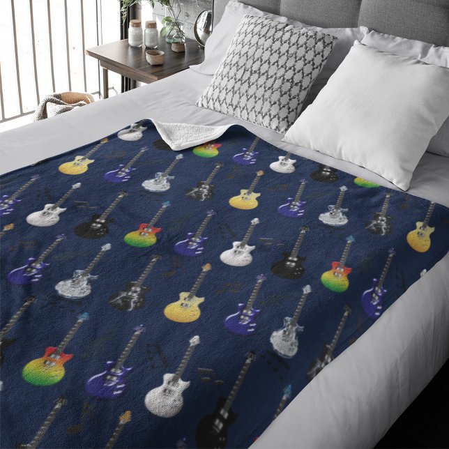 Electric Guitars Fleece Blanket (Creator Uploaded)