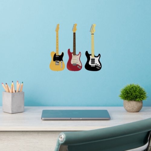 Electric Guitars Music Wall Decal