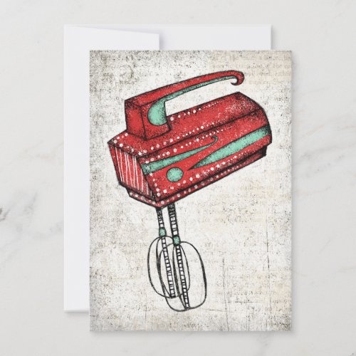 Electric Hand Mixer Greeting Card