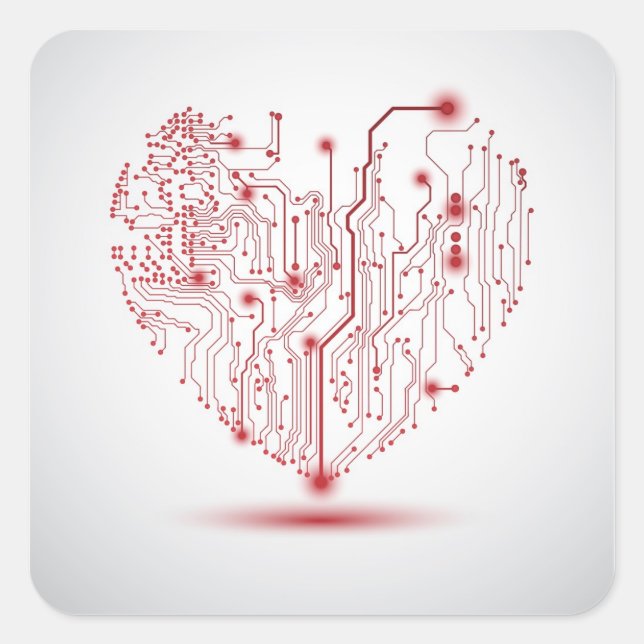 Electric Heart Sticker (Front)