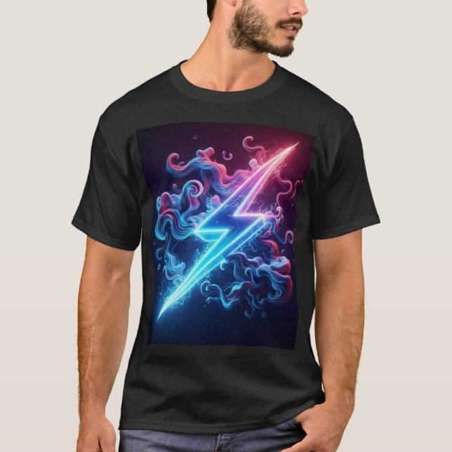 Electric Hues: Lightning T-shirt (Front)
