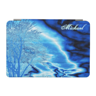 Electric Iced Blue Tree N Sky iPad Mini Cover