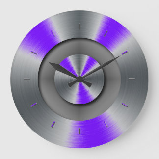 Electric Indigo Highlighted Color Complementing Large Clock