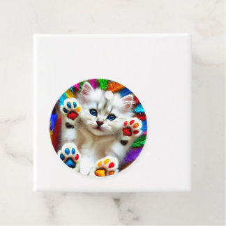 Electric Kitten Paw Portrait Favor Tags