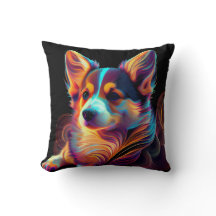 "Electric Lady" Corgi Pillow
