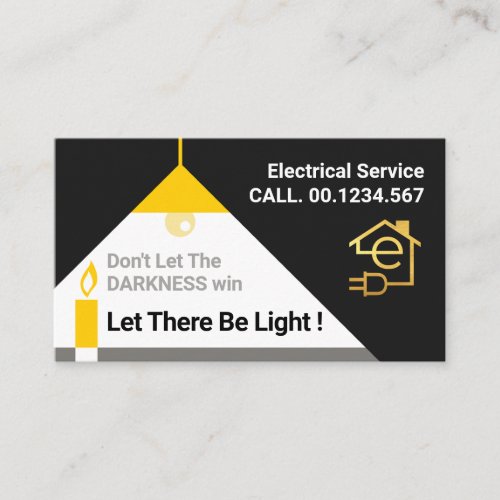 Electric Lampshade During Outage Business Card