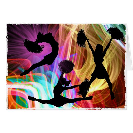 Electric Laser Show Cheerleaders Cards (Front Horizontal)