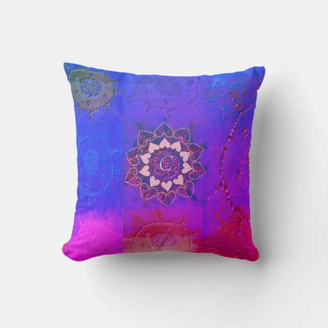Electric Lentil Mandala Pillow (Front)