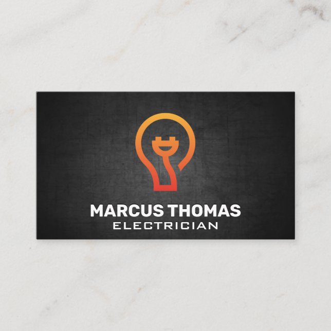 Electric Light Bulb Icon Appointment Card (Front)
