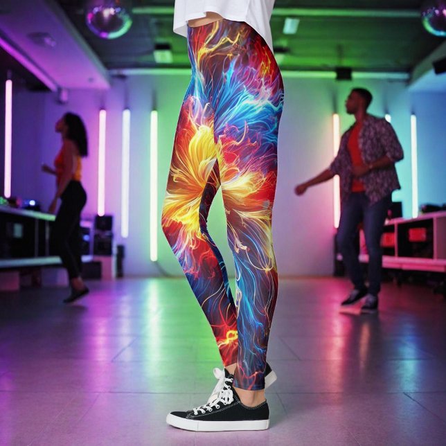 Electric Lightning Bright Colors  Leggings (Creator Uploaded)
